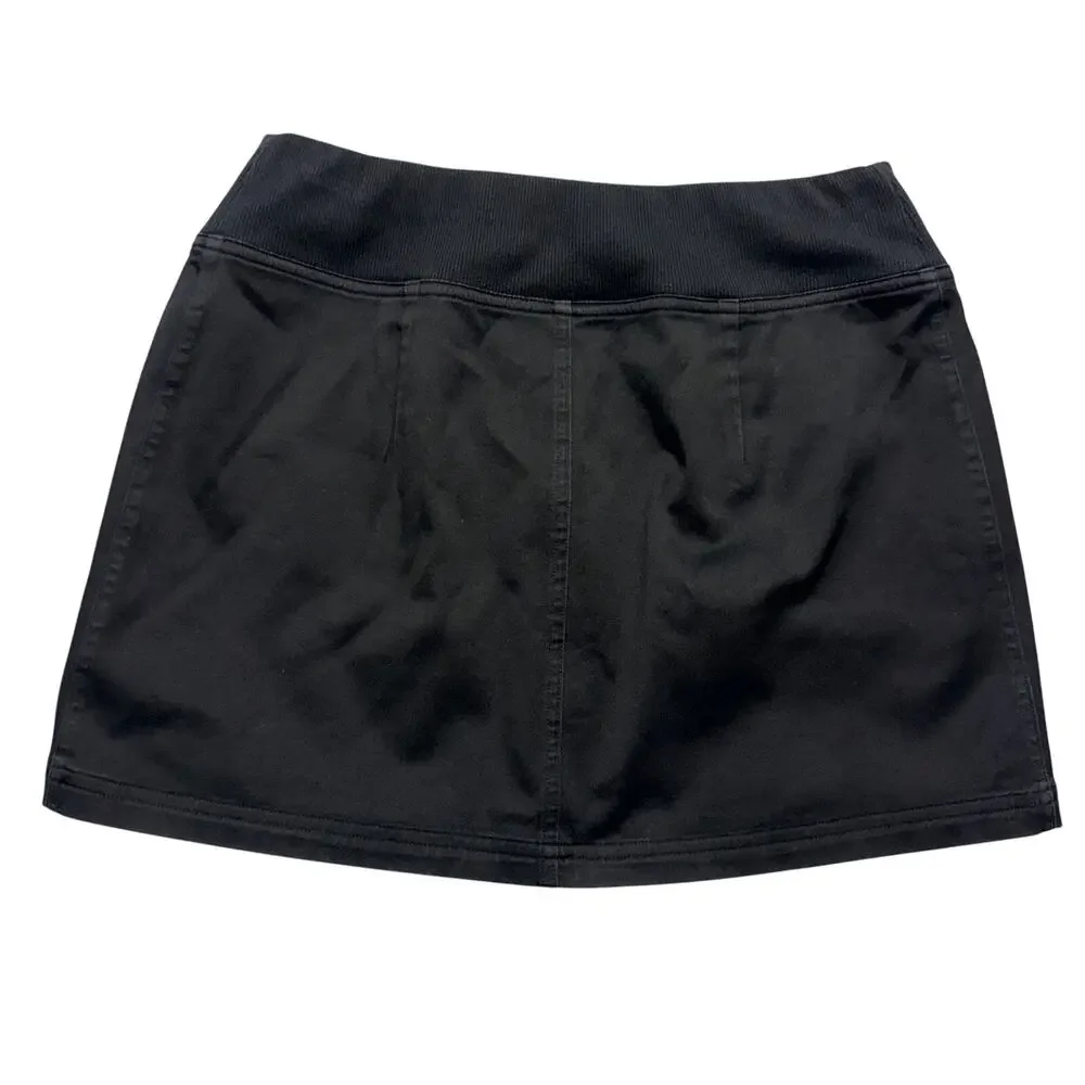 Alo Yoga Mini Skirt Black Night Out Front Zip Cargo Mini Skirt Size S